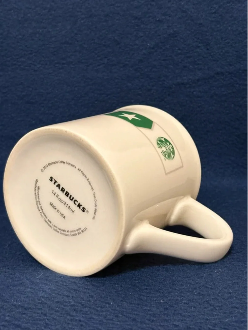 Starbucks Military Mug Cup 14oz Ceramic White